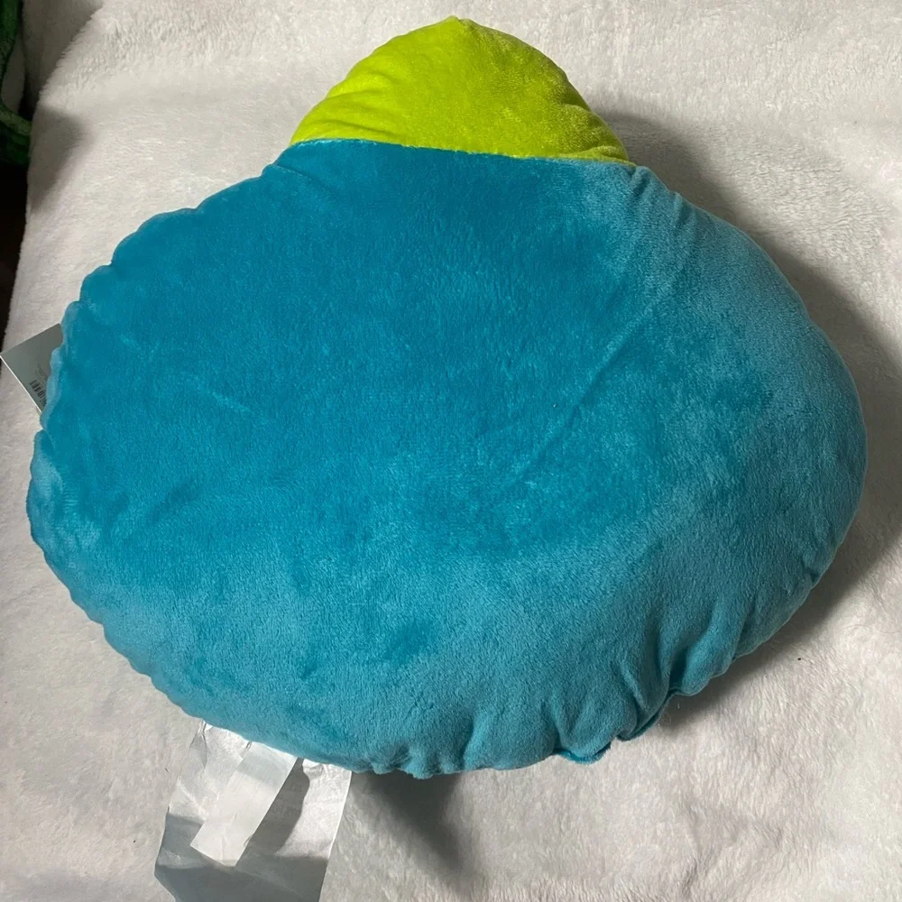 Blue and Green UFO Pillow